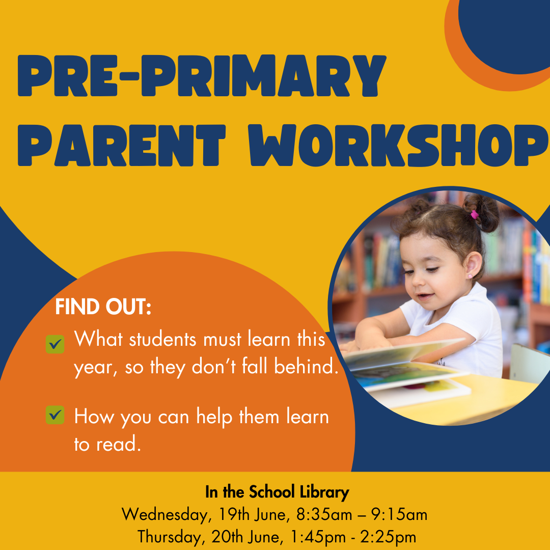 Piara Waters Primary School - Preprimary parent workshop - reading and ...